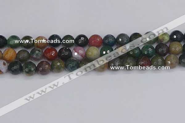 CAG9834 15.5 inches 12mm faceted round Indian agate beads