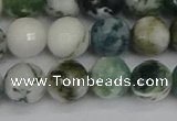 CAG9840 15.5 inches 10mm faceted round tree agate beads