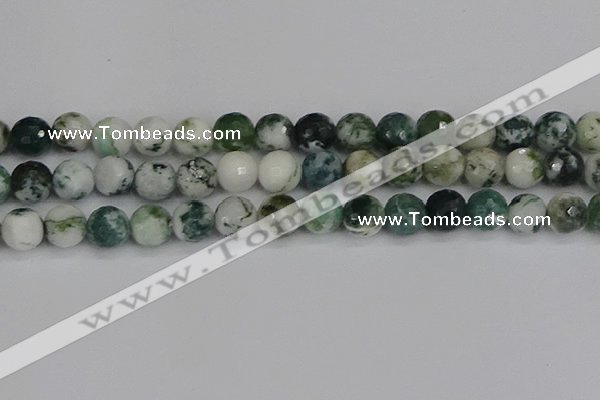 CAG9841 15.5 inches 12mm faceted round tree agate beads