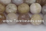 CAG9855 15.5 inches 10mm faceted round ocean fossil agate beads