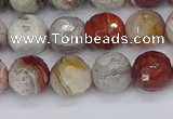 CAG9862 15.5 inches 8mm faceted round Mexican crazy lace agate beads