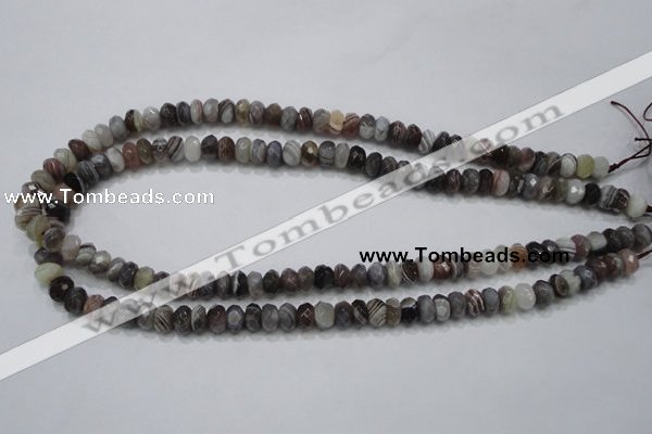 CAG988 15.5 inches 5*8mm faceted rondelle botswana agate beads