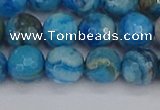 CAG9884 15.5 inches 8mm faceted round blue crazy lace agate beads