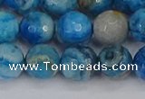 CAG9885 15.5 inches 10mm faceted round blue crazy lace agate beads