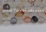 CAG9889 15.5 inches 4mm faceted round dendritic agate beads