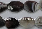 CAG990 15.5 inches 15*20mm faceted freeform botswana agate beads