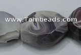 CAG991 15.5 inches 25*30mm faceted freeform botswana agate beads