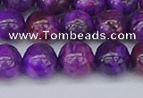 CAG9919 15.5 inches 8mm round purple crazy lace agate beads