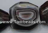 CAG992 15.5 inches 30*40mm faceted freeform botswana agate beads