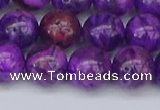 CAG9920 15.5 inches 10mm round purple crazy lace agate beads