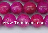 CAG9927 15.5 inches 10mm round fuchsia crazy lace agate beads