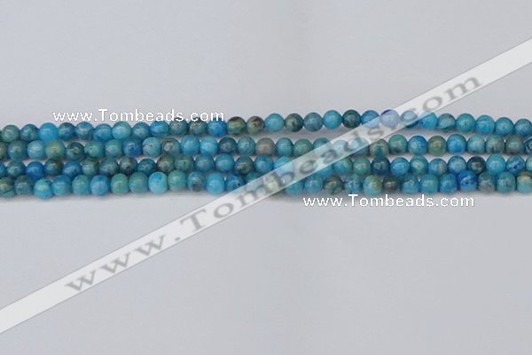 CAG9931 15.5 inches 4mm round blue crazy lace agate beads