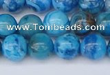 CAG9933 15.5 inches 8mm round blue crazy lace agate beads