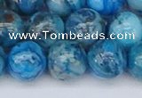 CAG9935 15.5 inches 12mm round blue crazy lace agate beads