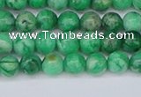 CAG9938 15.5 inches 4mm round green crazy lace agate beads