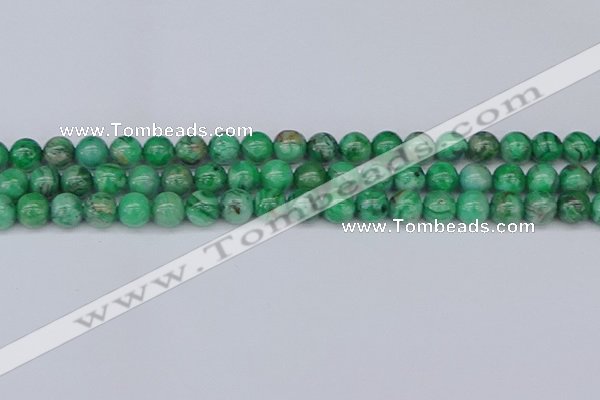 CAG9940 15.5 inches 8mm round green crazy lace agate beads