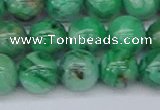 CAG9942 15.5 inches 12mm round green crazy lace agate beads