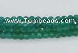 CAJ01 15.5 inches 4mm faceted round green aventurine jade beads