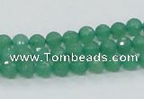 CAJ02 15.5 inches 6mm faceted round green aventurine jade beads