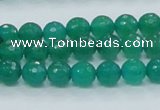 CAJ03 15.5 inches 8mm faceted round green aventurine jade beads
