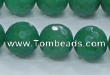 CAJ06 15.5 inches 16mm faceted round green aventurine jade beads