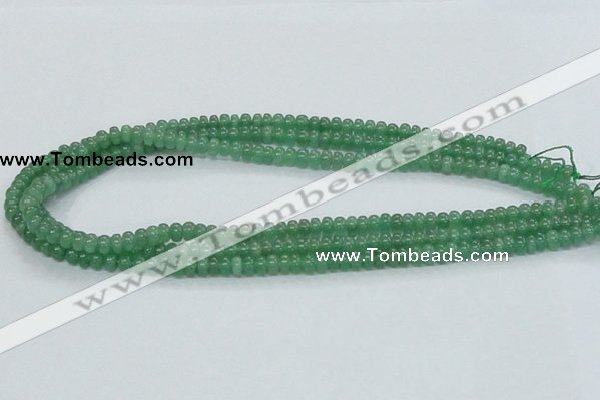 CAJ10 15.5 inches 4*6mm rondelle green aventurine jade beads