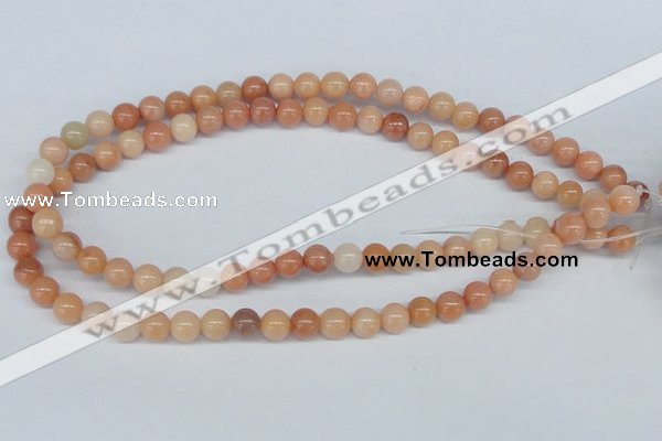 CAJ103 15.5 inches 8mm round red aventurine jade beads wholesale