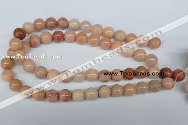 CAJ105 15.5 inches 14mm round red aventurine jade beads wholesale