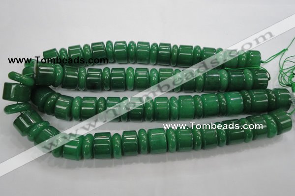 CAJ12 15.5 inches 6*18mm & 12*18mm rondelle green aventurine beads