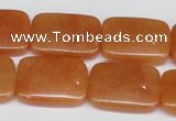 CAJ159 15.5 inches 18*25mm rectangle red aventurine jade beads
