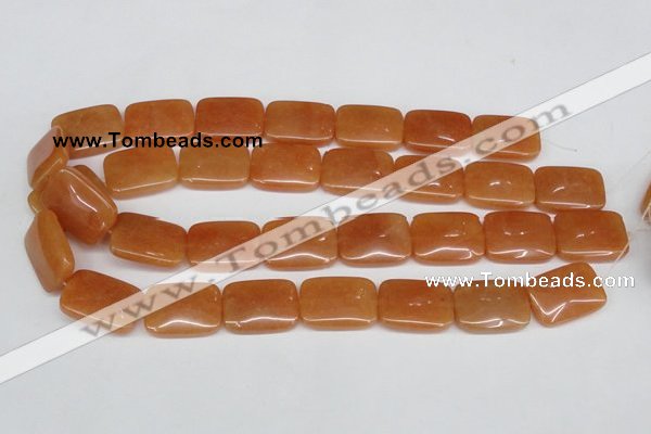 CAJ159 15.5 inches 18*25mm rectangle red aventurine jade beads