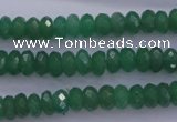 CAJ16 15.5 inches 5*8mm faceted rondelle green aventurine beads