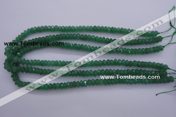 CAJ16 15.5 inches 5*8mm faceted rondelle green aventurine beads