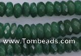 CAJ17 15.5 inches 7*12mm faceted rondelle green aventurine beads
