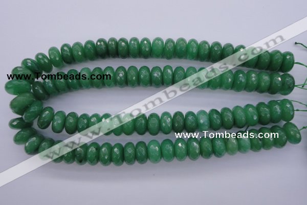 CAJ18 15.5 inches 8*16mm faceted rondelle green aventurine beads