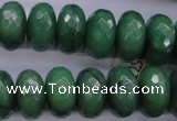 CAJ19 15.5 inches 9*18mm faceted rondelle green aventurine beads