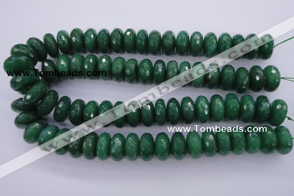 CAJ20 15.5 inches 10*20mm faceted rondelle green aventurine beads