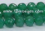 CAJ25 15.5 inches 14mm faceted round green aventurine beads