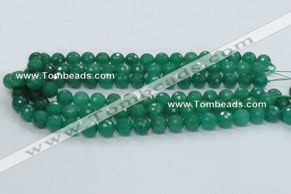 CAJ25 15.5 inches 14mm faceted round green aventurine beads