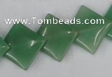 CAJ303 15.5 inches 18*18mm diamond green aventurine jade beads