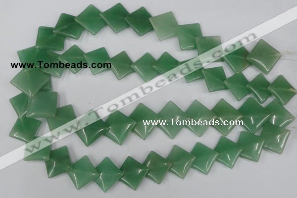CAJ303 15.5 inches 18*18mm diamond green aventurine jade beads