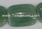 CAJ309 15.5 inches 30*40mm carved rectangle green aventurine jade beads