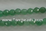 CAJ409 15.5 inches 4mm faceted round green aventurine beads