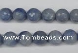 CAJ563 15.5 inches 10mm faceted round blue aventurine beads wholesale