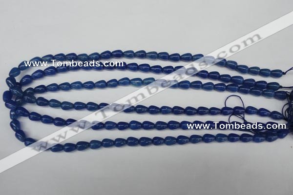 CAJ571 15.5 inches 6*8mm teardrop blue aventurine beads wholesale