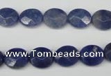 CAJ580 15.5 inches 10*12mm faceted oval blue aventurine beads wholesale