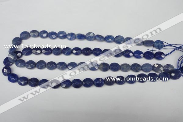 CAJ580 15.5 inches 10*12mm faceted oval blue aventurine beads wholesale