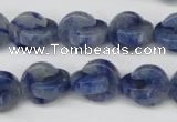 CAJ582 15.5 inches 12*12mm curved moon blue aventurine beads wholesale