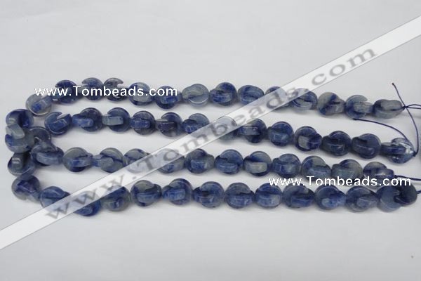 CAJ582 15.5 inches 12*12mm curved moon blue aventurine beads wholesale