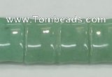 CAJ61 15.5 inches 22*30mm flat bamboo green aventurine jade beads